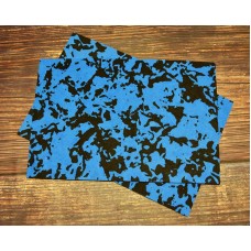 Фоамиран рисунок камуфляж синий с черным 2мм 20 * 30мм