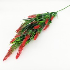 Ветка ковыля с 20 красными соцветиями, длина 75 см