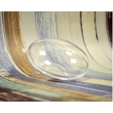 Плоский прозрачный пластиковый шар D10 x H4,5 см