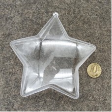 Пятиконечная звезда из прозрачного пластика 11 см