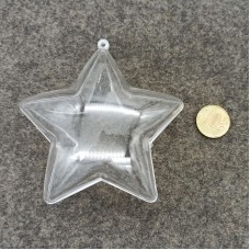 Пятиконечная звезда из прозрачного пластика 8 см