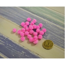 Помпоны 10 мм розового цвета
