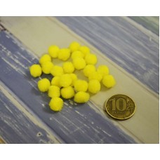 Помпоны 10 мм желтого цвета